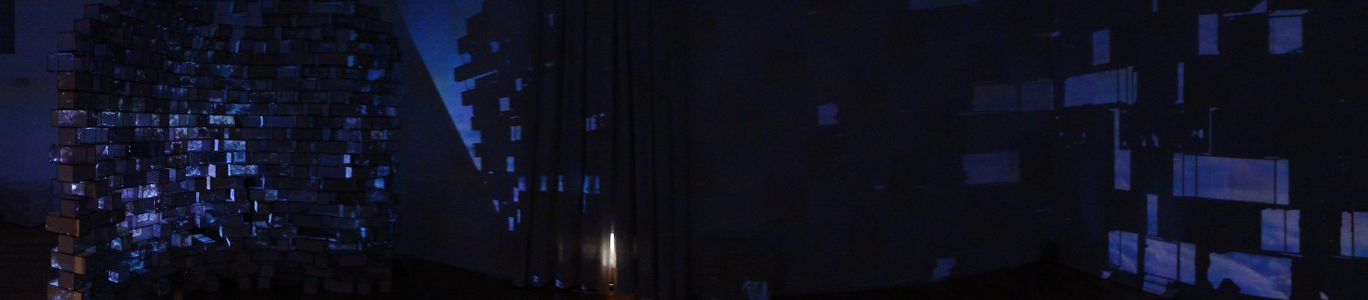 Felicia Glidden steel, handmade paper, three channel video projection, stereo sound, 29 min, looped, dimensions variable 2012